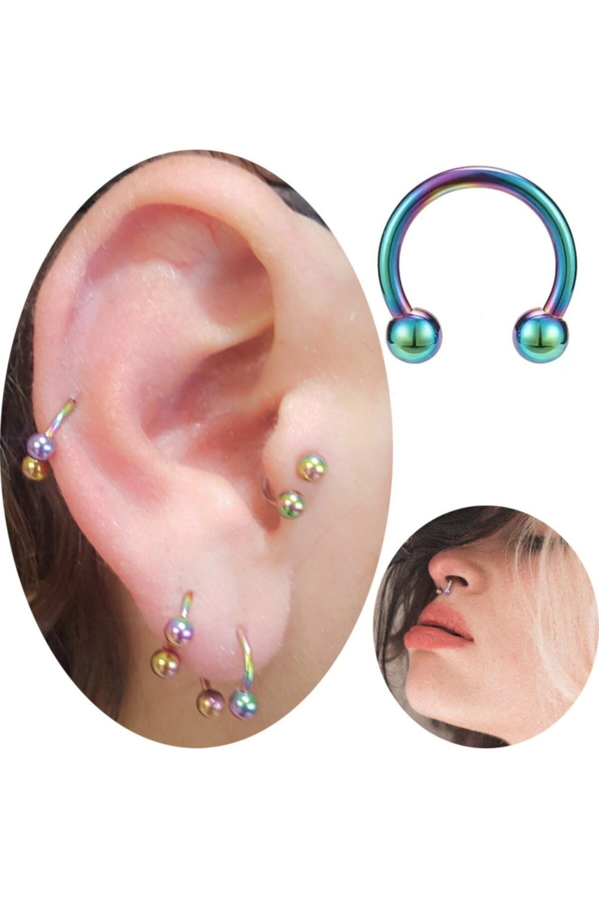 Tragus store piercing horseshoe
