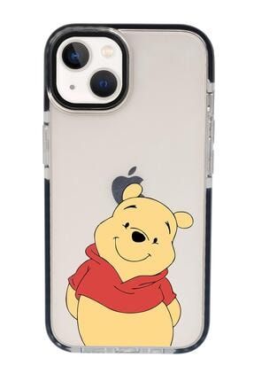 Iphone 13 Sevimli Pooh Candy Bumper Darbe Emci Silikonlu Telefon Kılıfı MCCNDY13TSRM237