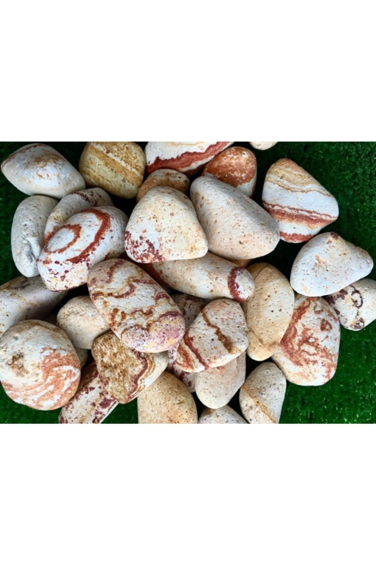 Sarı Renkli Dolomit Taş 5 Kg 2-4 Cm Sarı Çizgili Bahçe Taşı Saksı Dibi Süs Taşı Akvaryum Taşı 2