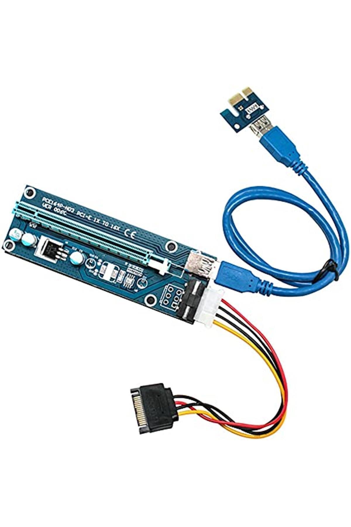 4747 Pcı E Express 1x To 16x Usb 3.0 Riser Yükseltici Uzatma Kartı Kategori: Data Kab 2