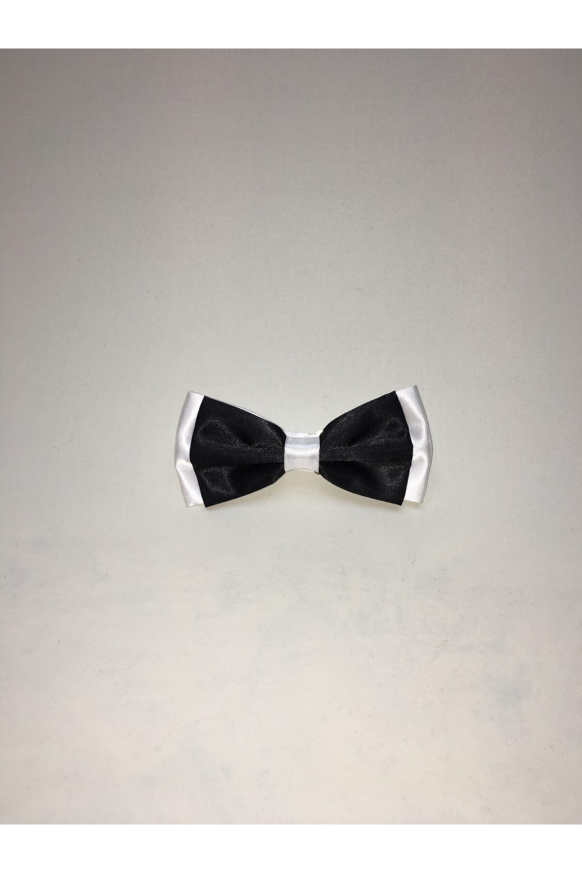 ModaRW16 Siyah Beyaz Saten Papyon