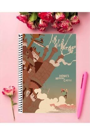 Howls Moving Castle Anime Defter 1 Adet Özel Tasarım A5 Boyutu Telli Çizgisiz Defter 15x21 Cm rollasmanga988