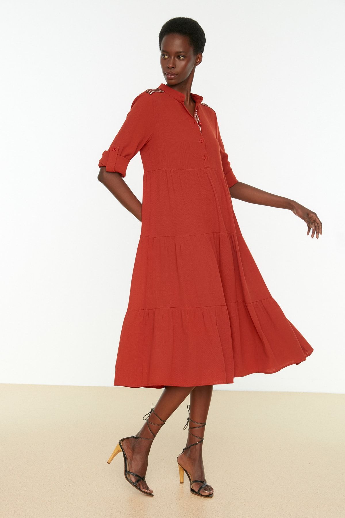 Trendyol Collection Kleid Orange Shift Fast ausverkauft