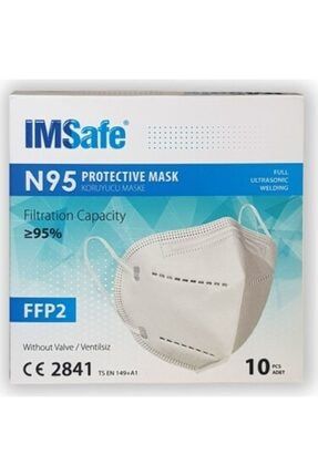 Im Safe 10x10 100lü Full Ultrasonik N95 Ffp2 Maske Tek Tek Ambalajlı BEYAZ 100 LÜ