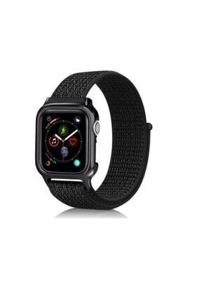Apple Watch 45mm Uyumlu Kasa Korumalı Spor Loop Kumaş Kordon AW45KASALIKUMAS