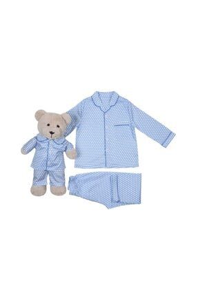 Blue Wave Uyku Arkadaşlı Çocuk Pijama Seti LNM 111