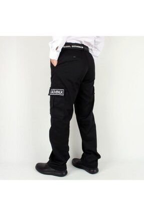 Siyah Renk Pantolonu Komando Tipi Cep Kapakları Yazılı SYHKRG-00000001