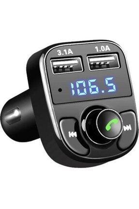 Car X8 Araç Fm Transmitter 5.0 Bluetooth Araç Kiti Usb Mp3 Sd Kart Çakmaklık Girişli Oto Müzik Çalar CAR3X8