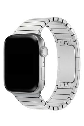 Apple Watch 2 3 4 5 6 Se 38mm Parçalı Çzgi Dizayn Ayarlanabilir Metal Kordon+kordon Kısaltma Aparatı / Uyumlu Kordon-17561