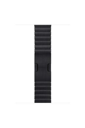 Apple Uyumlu Watch Series 6 44mm Kordon Link Bracelet Band Siyah SKU: 785