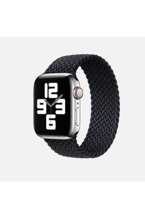 Apple Watch 3 44mm Hasır Örgü Suyu Dayanıklı Tek Parça Small Kordon / Uyumlu Kordon-12190