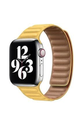 Apple Watch Kordon Baklalı Deri Magnet Kayış 38 Mm 40 Mm Se-6-5-4-3-2-1 Seri / Uyumlu Kordon-12453