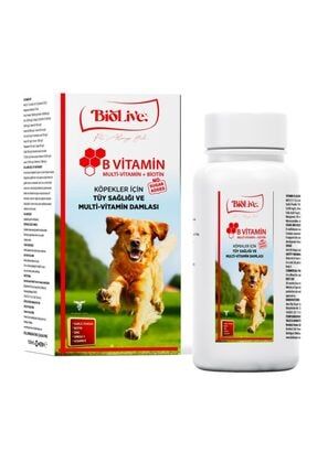 Köpekler Için B Vitamin Multivitamin Biotin Tüy Döküm Tüy Sağlığı 100ml evcil3618