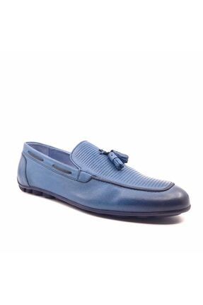 Lıbero 3408 Yeni Sezon Mavi Hakiki Deri Yazlık Erkek Ayakkabı RUYA34359