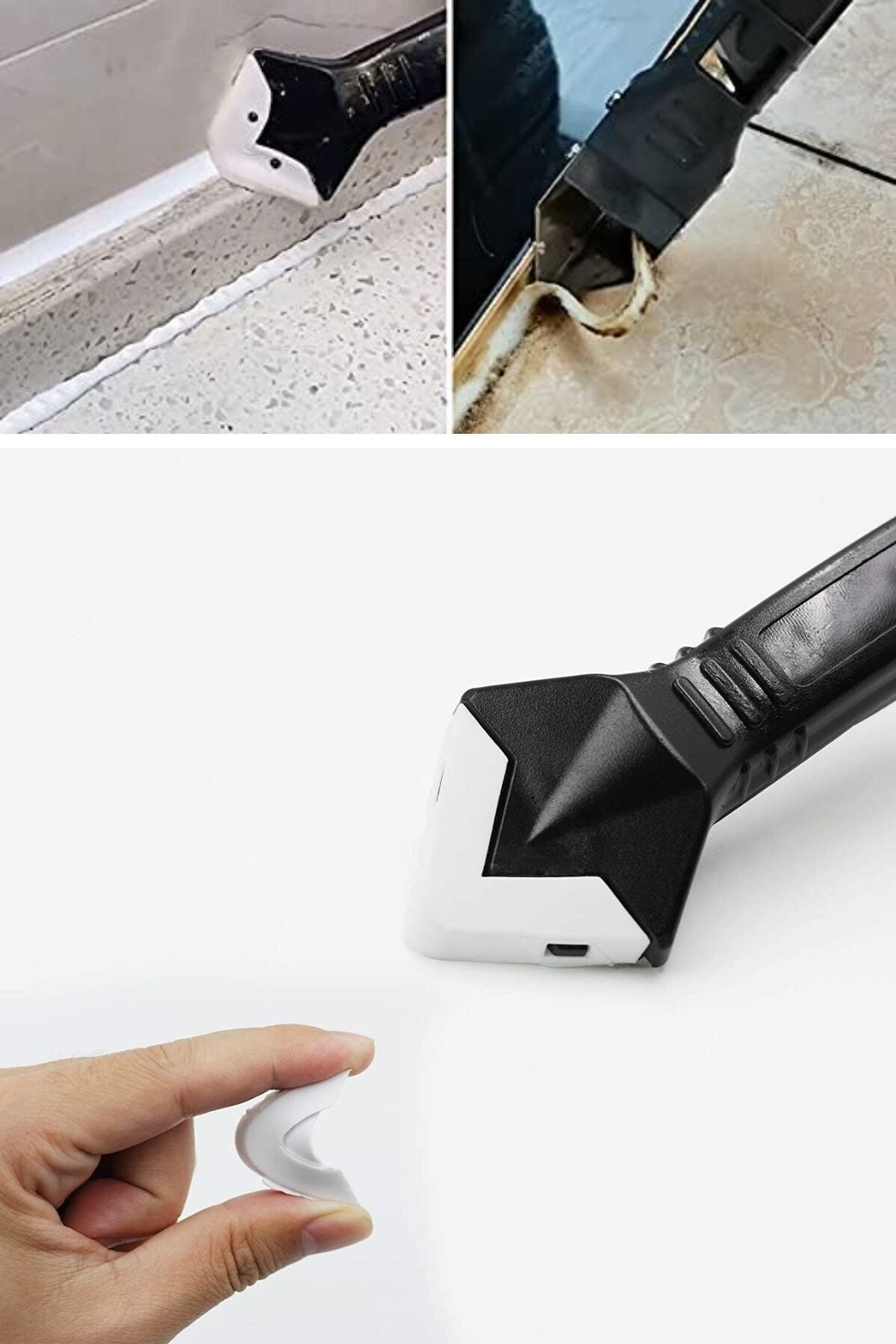 Buffer-® 4 Pieces 3 in 1 Tile Joint Silicone Scraper Scraper and Applicator Apparatus 5