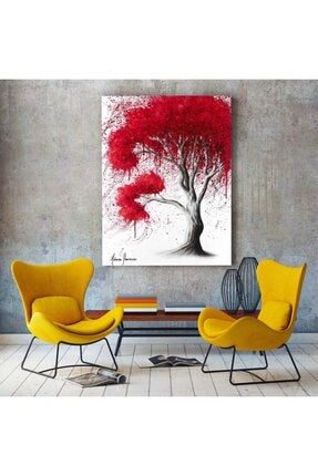 Scarlet Sonbahar Ağacı Ashvin-harrison Sanat Eseri Kanvas Tablo stvr165
