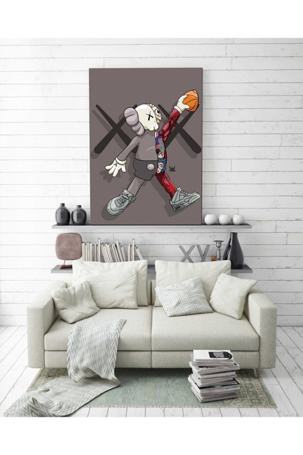 VeraStore Kaws Basketball Duvar Dekorasyon Kanvas Tablo