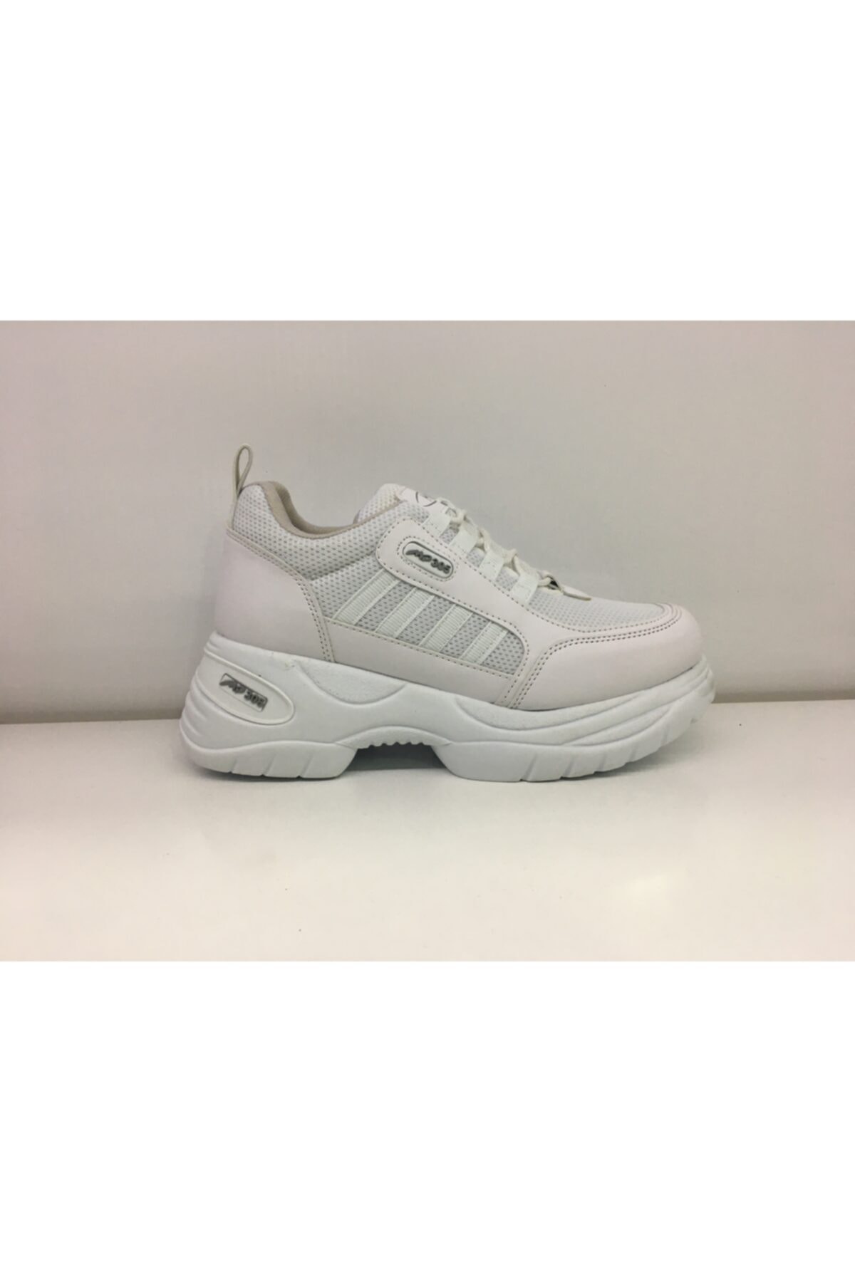 Mp 201-1277 Beyaz Platform Spor Yürüyüş Ayakkabısı