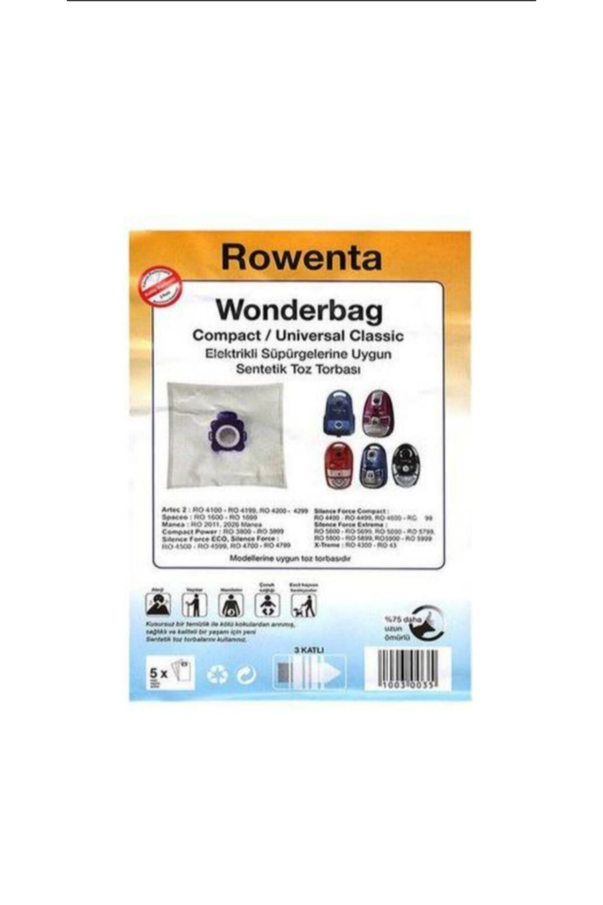 Set Of 10 Dust Bags For Rowenta Compact Power, X-trem Power And