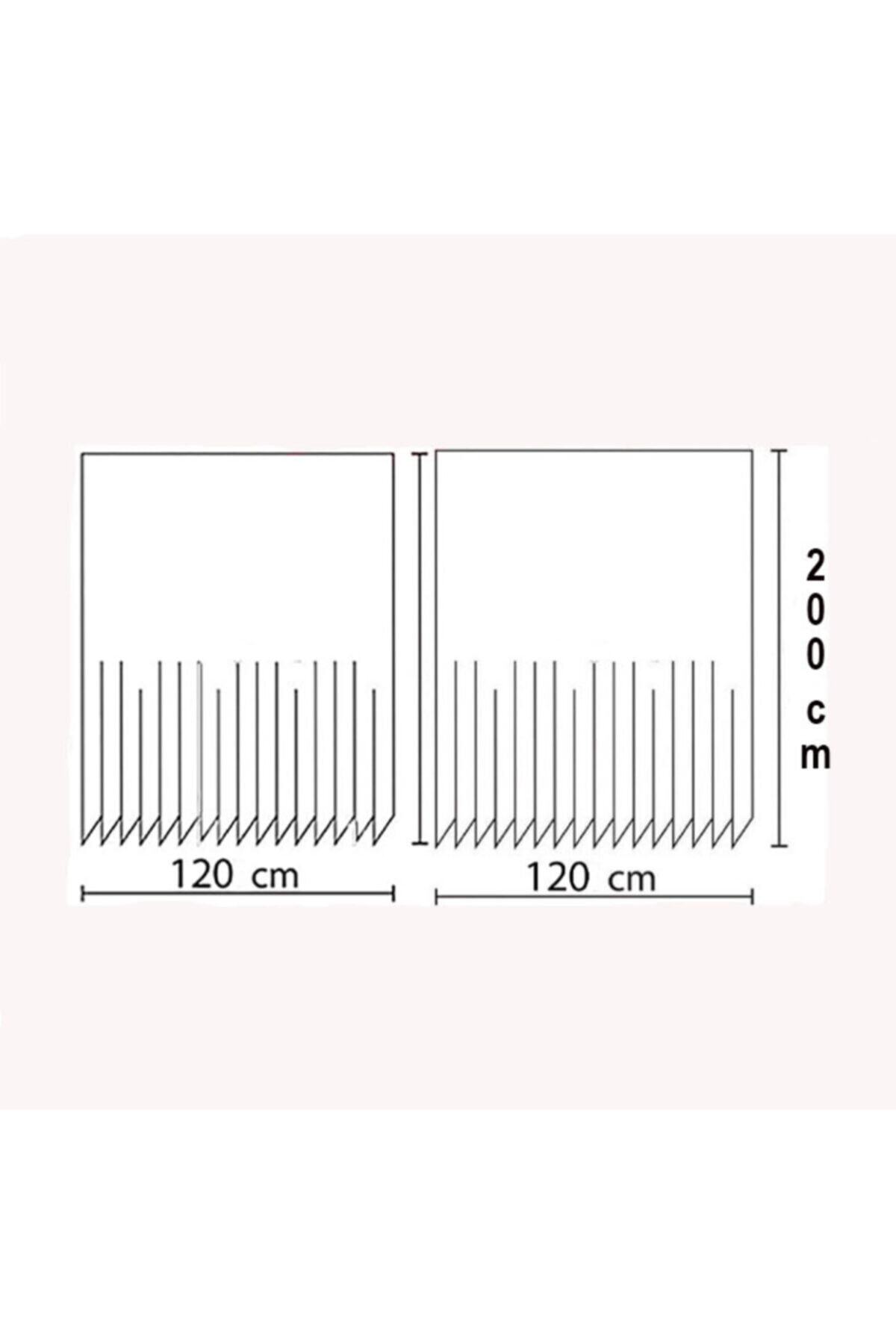 Zethome-4247 Μοντέλο Κουρτίνα Μπάνιου - 2x120x200, Διπλό Πτερύγιο, Δαχτυλίδι Δώρο, Καφέ Κουρτίνα Καμπίνας Ντους 3