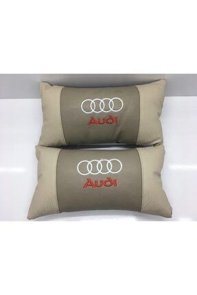 Audi Deri Ortopedik Araç ''boyun Yastığı'' Boyun Yastık 2 Adet (Bej-kahve) AUDİ 2