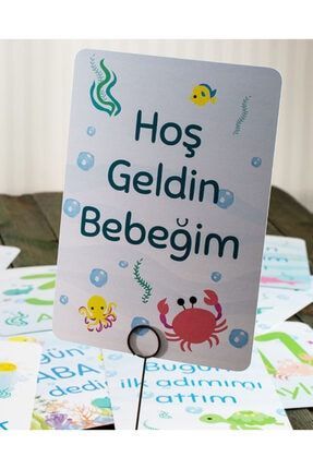 Deniz Bebek Anı Kartı - Fotoğraf Çekim Kartları MilesStoneCards-ALAHANE-SD0601