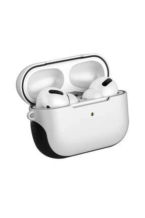 Apple Airpods Pro 1. Nesil / 2. Nesil (HOPARLÖR KAPALI) Kılıf Shockproof Silikon Renkli Kılıf Beyaz MBX11171