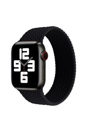 Apple Watch Spor Loop Kordon 42 44 Mm Uyumlu Solo Silikon Döngü Kordon L Beden Siyah soloiwatch02