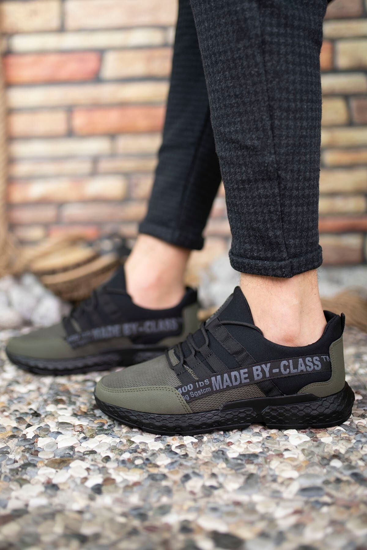 Riccon-Χακί Ανδρικά Sneakers Sneakers 0012SANTO 5