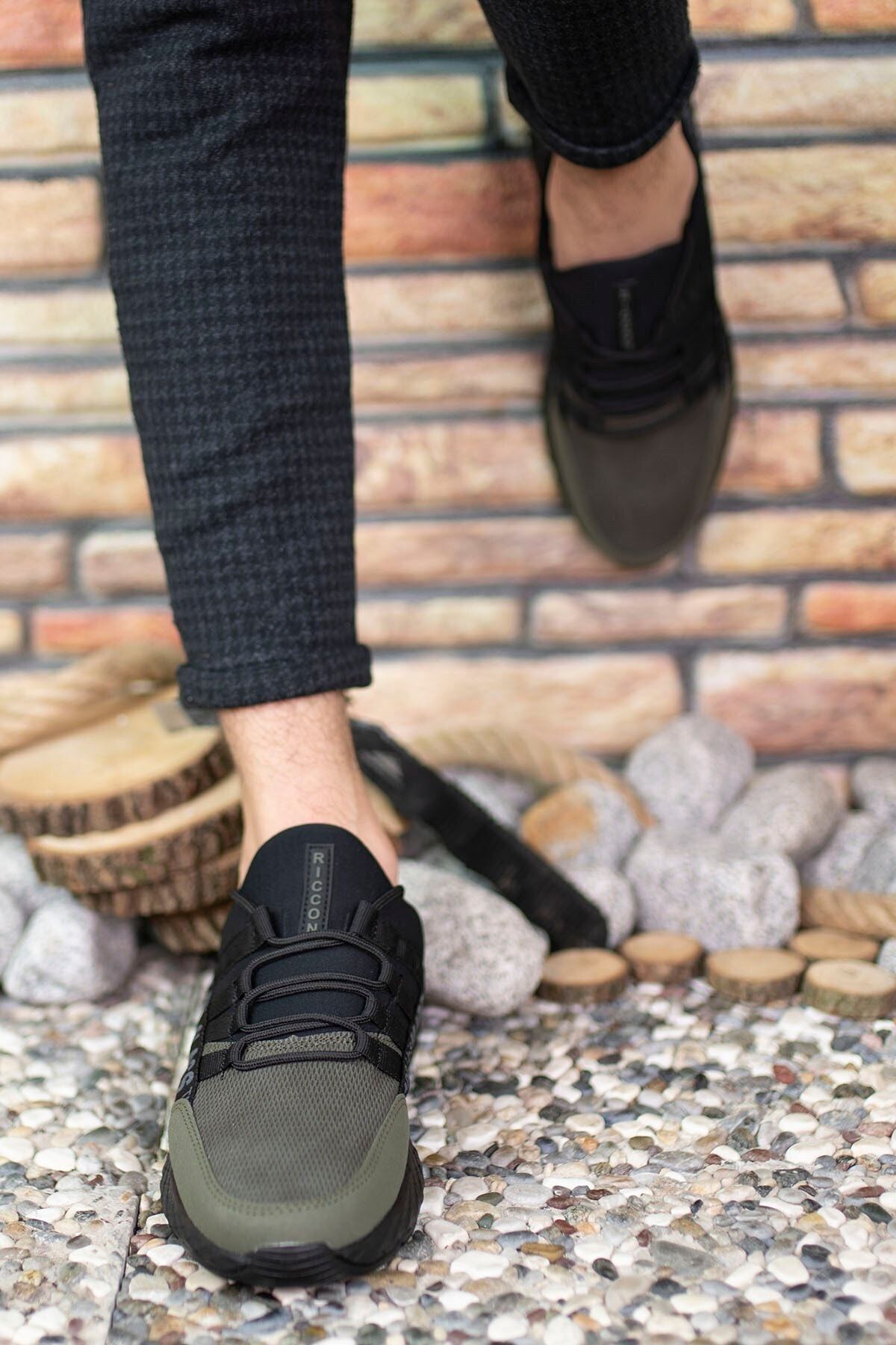 Riccon-Χακί Ανδρικά Sneakers Sneakers 0012SANTO 6