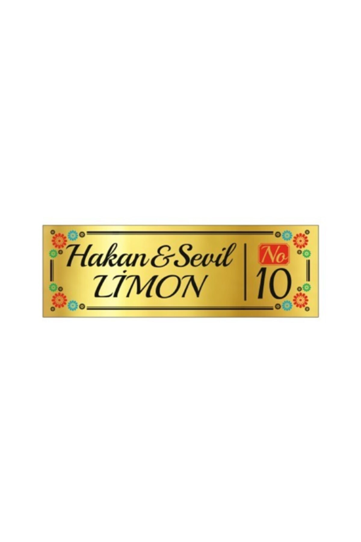 Lim10 Metal Gold Door Nameplate 116a