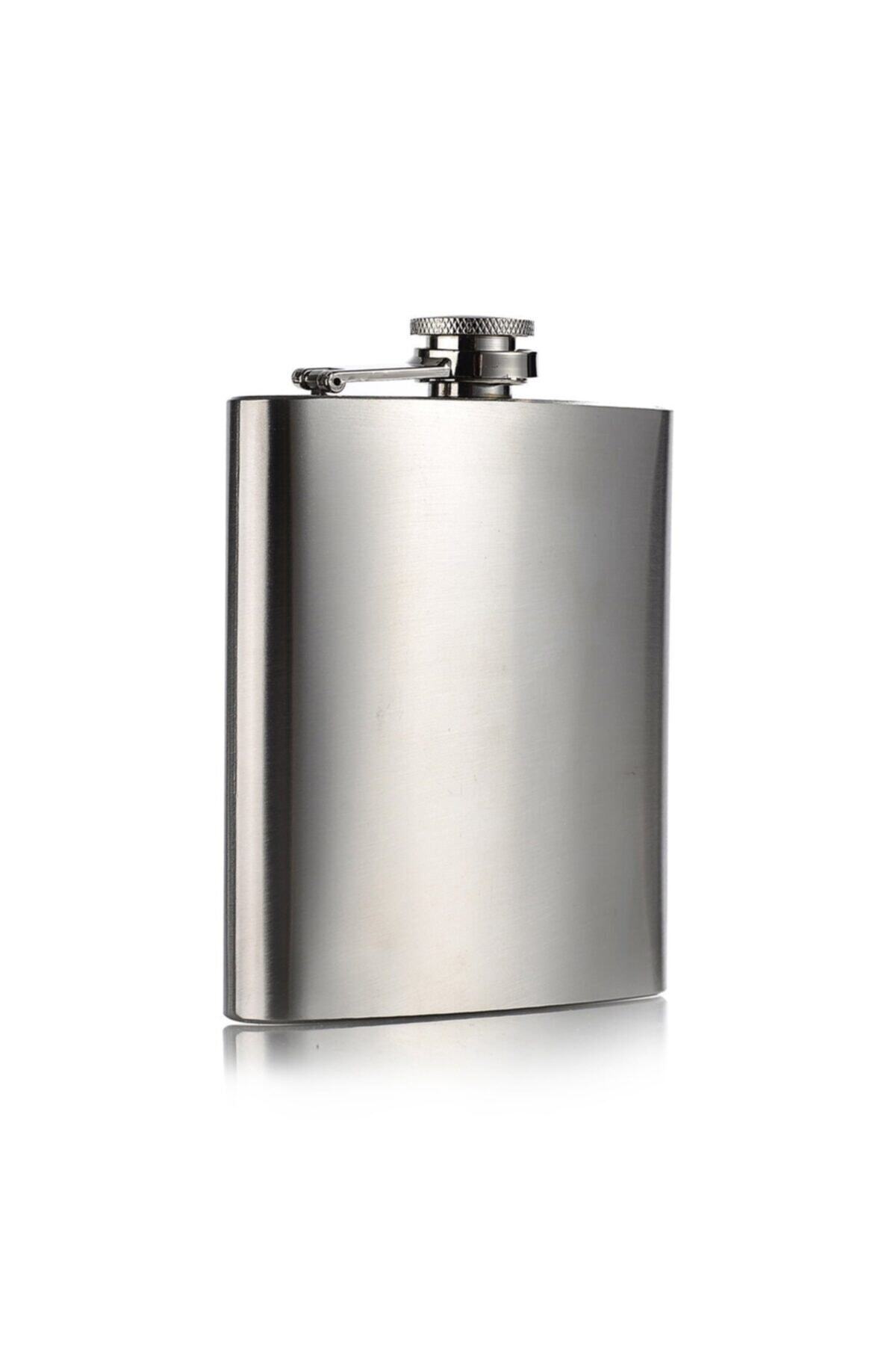 Gezginimport Paslanmaz Çelik Matara 9 Oz ( 266 Ml ) Içki Viski Konyak Alkol Şişesi