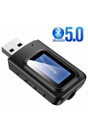 Polham Bluetooth Adaptör Araç Fm Transmitter Dijital Göstergeli Bluetooth 5.0 Mini Usb Adaptör+fm 33396-asf