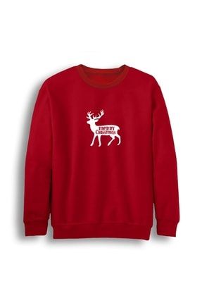 Geyik, Yeniyıl, Yılbaşı, Merry Christmas Sweatshirt BYS65789666