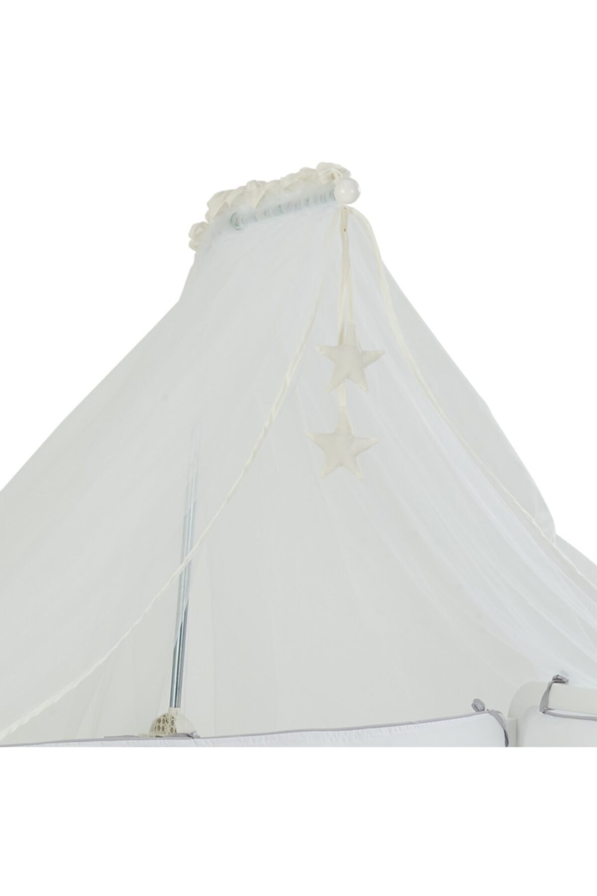 G&G baby Gg Baby Ekru Biyeli Ekru Cibinlik Tülü Ve Metal Cibinlik Askısı fotoğrafı 2 (önizleme)