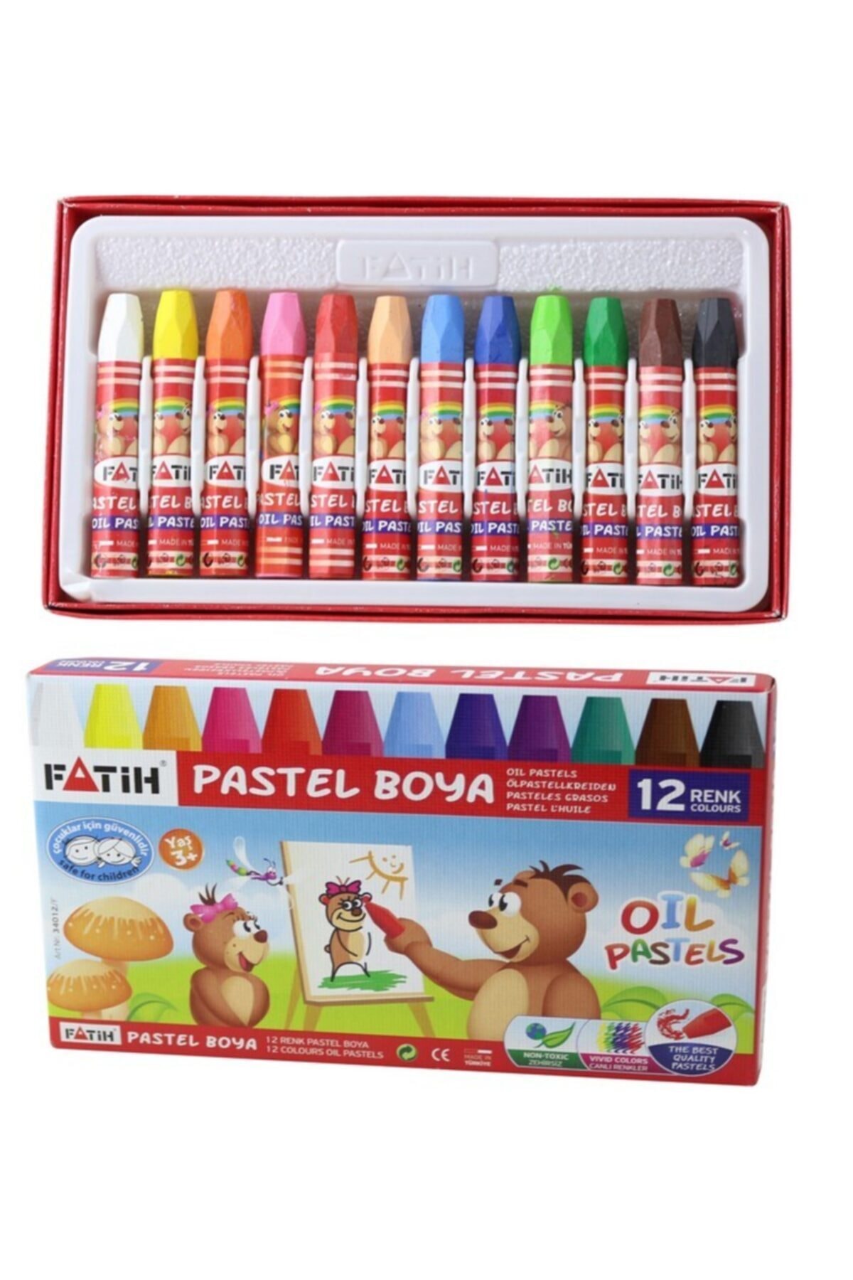 Genel Markalar Fatih 12 Renk Pastel Boya 24012/f