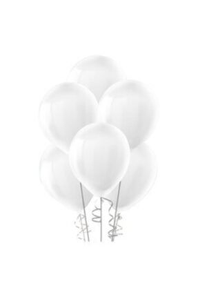 Pastel Balon Beyaz Dekor Balonu 20 Adet BEYAZ