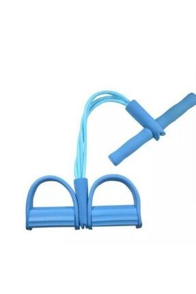 Mavi 4 Lastikli Kol Bacak Güçlendirme Body Trimmer & Egzersiz Direnç Lastiği MAVİSET04