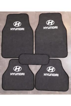 Hyundai Elantra Logolu Füme Halı Paspas Çift Kat PASPAS039