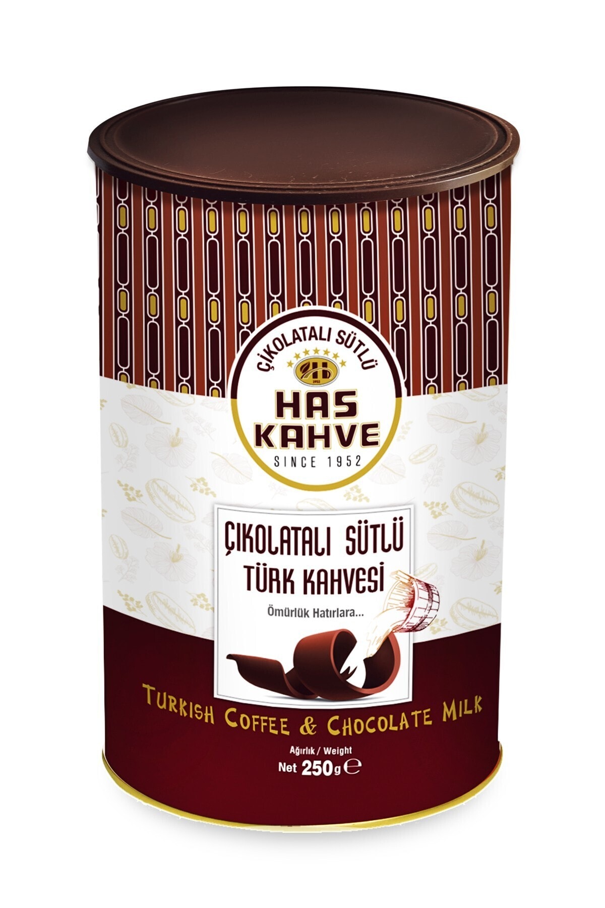 Has Muhteşem 3'lü Teneke 3*250 gr (Çikolatalı-fındıklı-menengiçli Türk Kahvesi) - 3