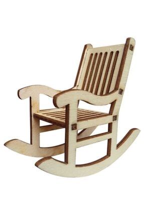 Minyatür Sallanan Sandalye Ahşap Obje, Lazer Kesim Hobi Modelleri My4 MS94-205200200052