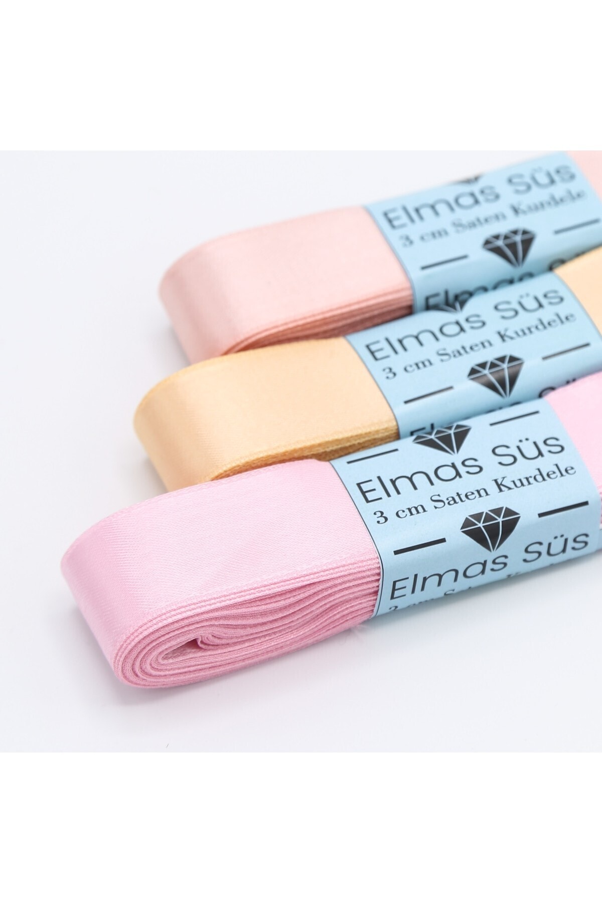 Mixed-f Satin Ribbon (3 Pieces 3 Cm 10 M)