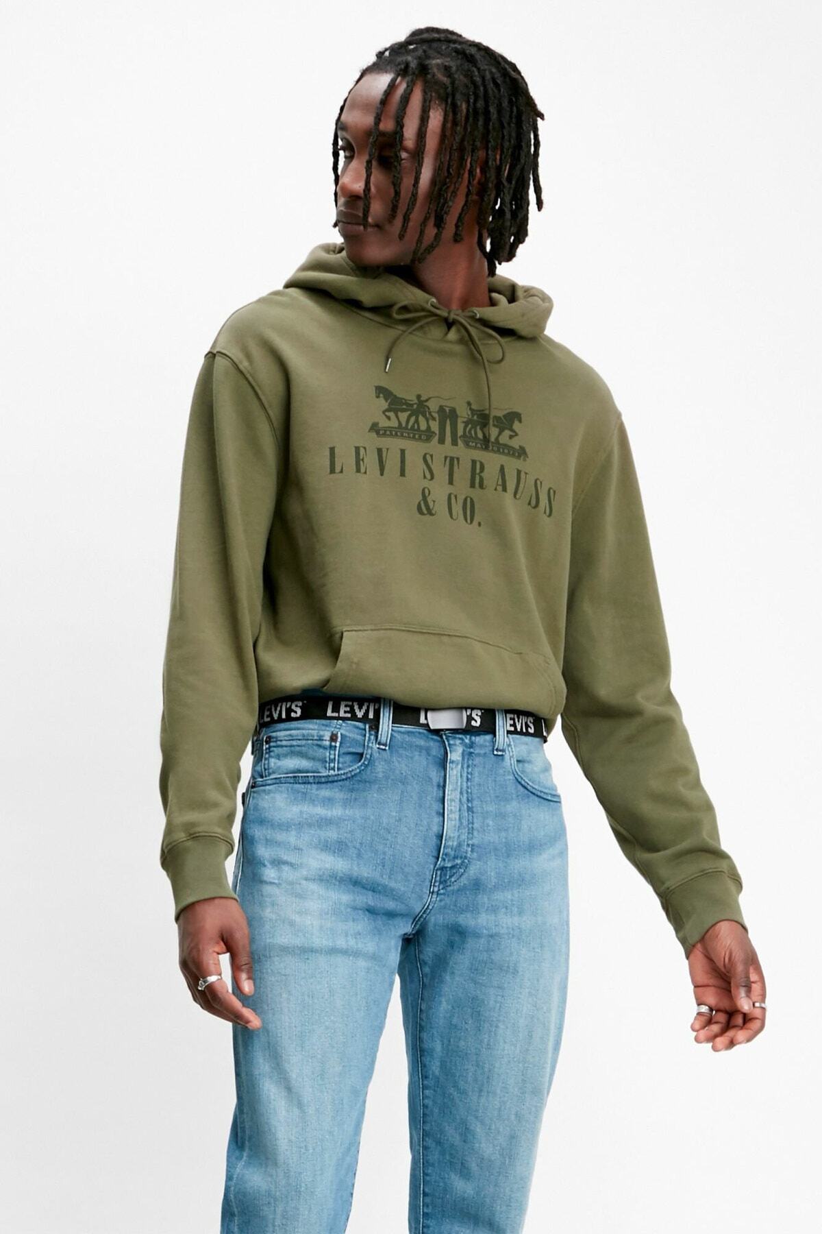 سویشرت لیوایز مردانه  خاکی  طرح دار Regular/رگولار      | Levi's 19491-0110 TR - تصویر 3