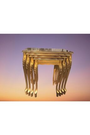 Zigon Aslan Lükens Ayak Model Parlak Gold Renk Kayın Torna Oymalı Ayak El Yapımı Bengi Zigon SehpaGürgAyakGold