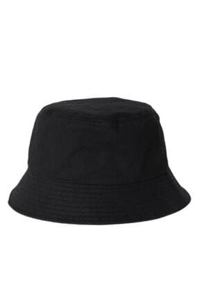 kostebek moda duz siyah kova sapka balikci sapka bucket hat fiyati yorumlari trendyol