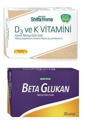Beta Glukan 30 Kapsül + D3 Ve K2 Vitamini 1300 Mg Softjel lokmanshop5071