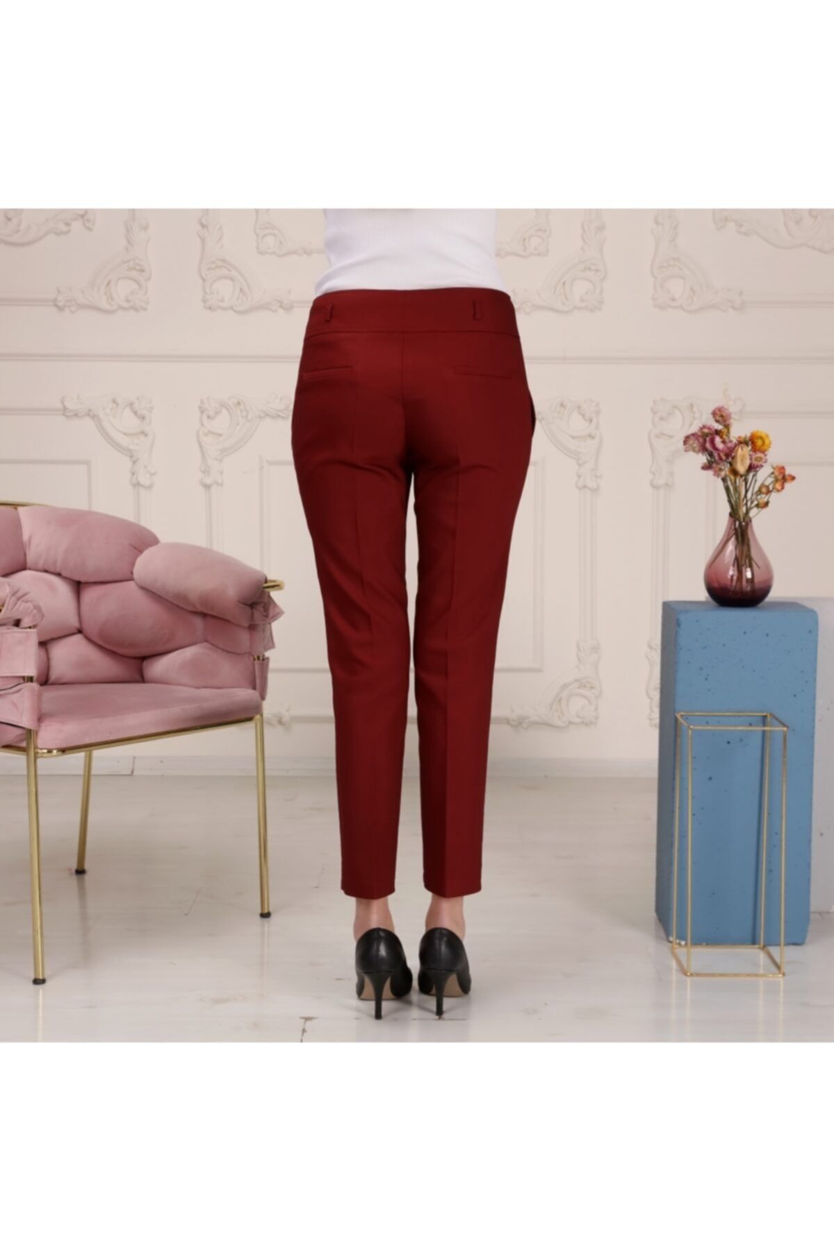 Kadın Fileto Cep Bilek Boy Pantalon