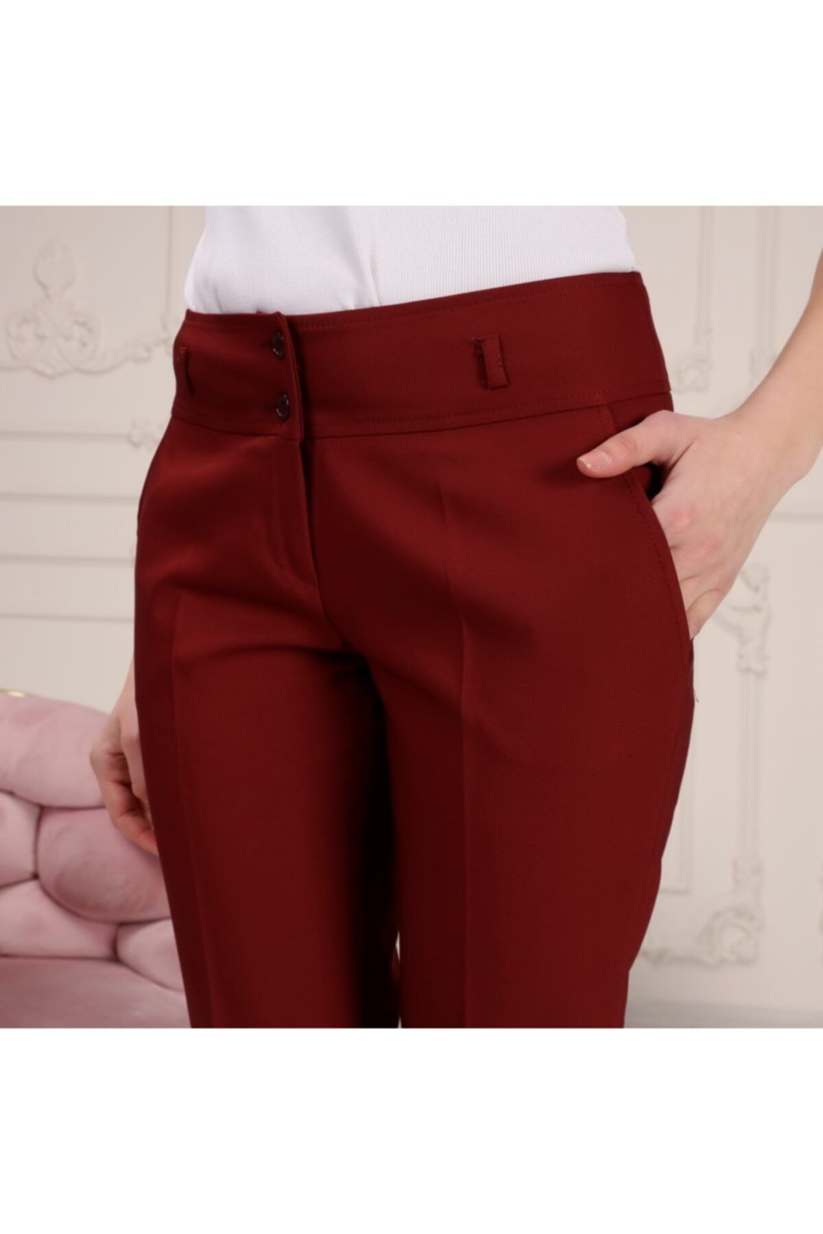 Kadın Fileto Cep Bilek Boy Pantalon