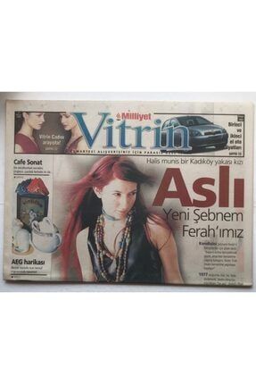 Milliyet Gazetesi Vitrin Eki 27 Mayıs 2000 - Yeni Şebnem Ferah'ımız Gz3302 GZ3302