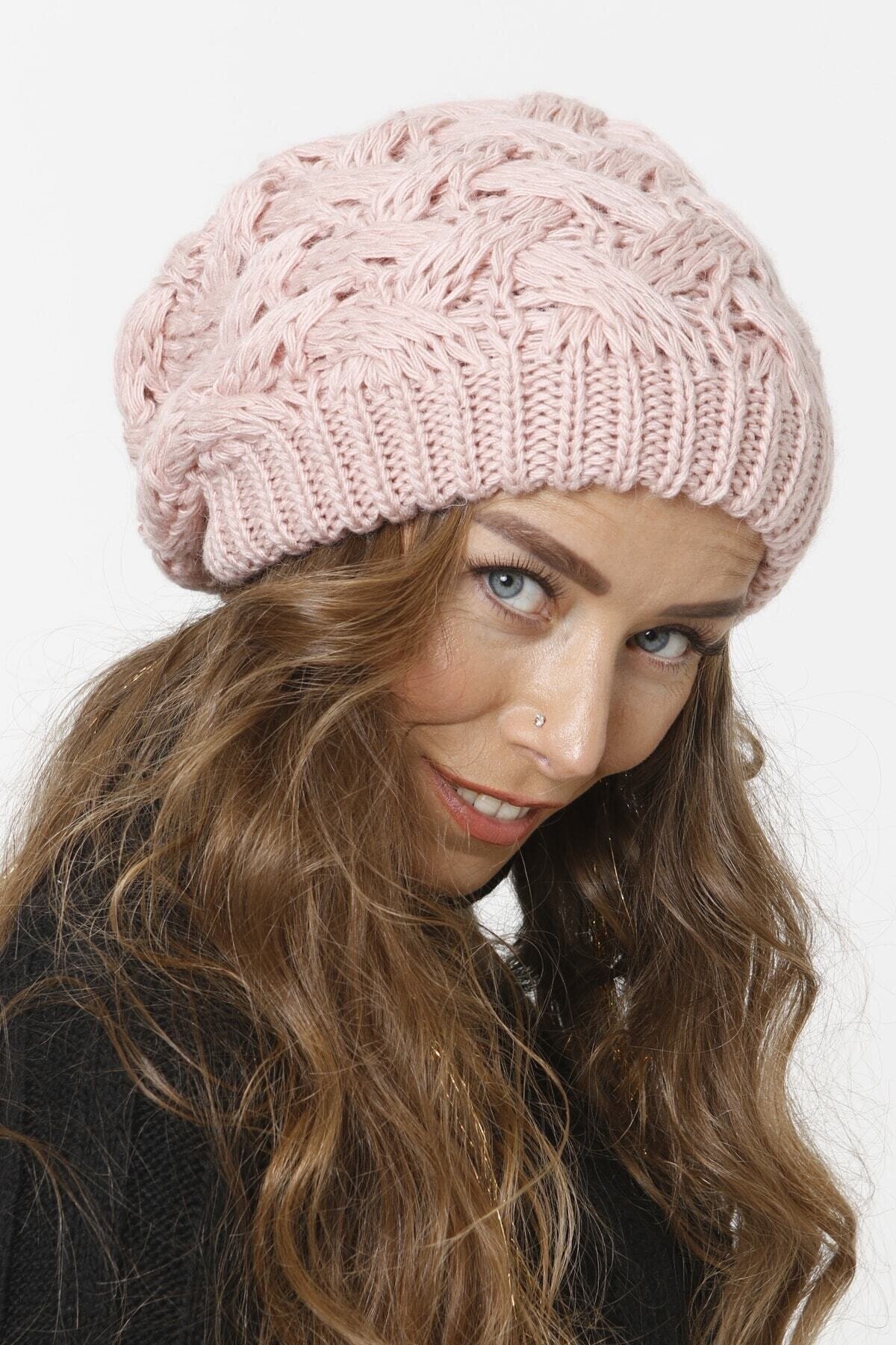 Women's 4sepet Knit Lined Solid Color Knitwear Beanie
